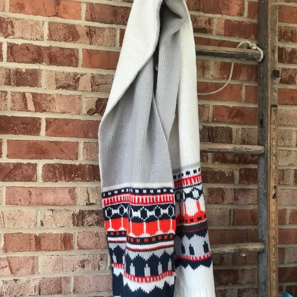 GAP Accessories - Fair Isle, Gray Mohair, Knit, Sweater Scarf